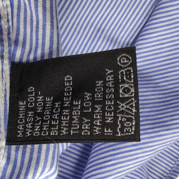 Ralph Lauren Polo Jeans Men's Blue Striped Button down Dress shirt,size L. - Picture 6 of 8